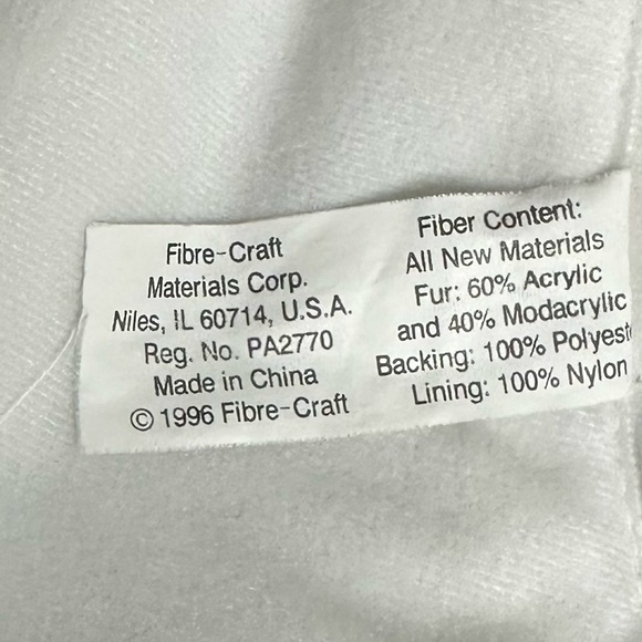 Vintage 1996 Fibrecraft Materials American Girl Doll Size 18” Faux Fur Coat - Picture 15 of 16